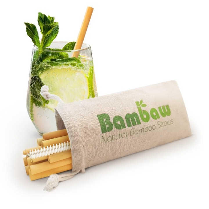 Wiederverwendbares Bambus-Stroh-Set, MOD + Deckel + Bürste - Bambaw