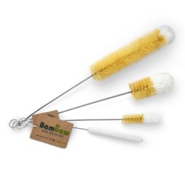 Set de brosses à bouteilles en sisal - 4pces de 4 tailles - Bambaw