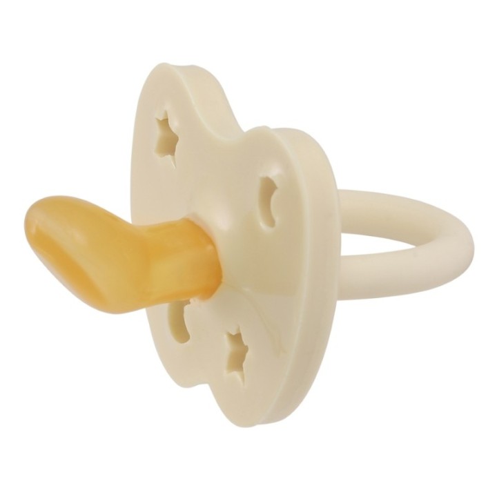 100% Naturkautschuk Babyschnuller - Kieferorthopädie "Milky White", 3 bis 36 Monate- Hevea