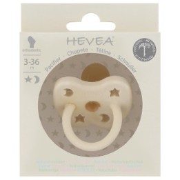100% Naturkautschuk Babyschnuller - "Milky White" Gerundet, 3 bis 36 Monate - Hevea