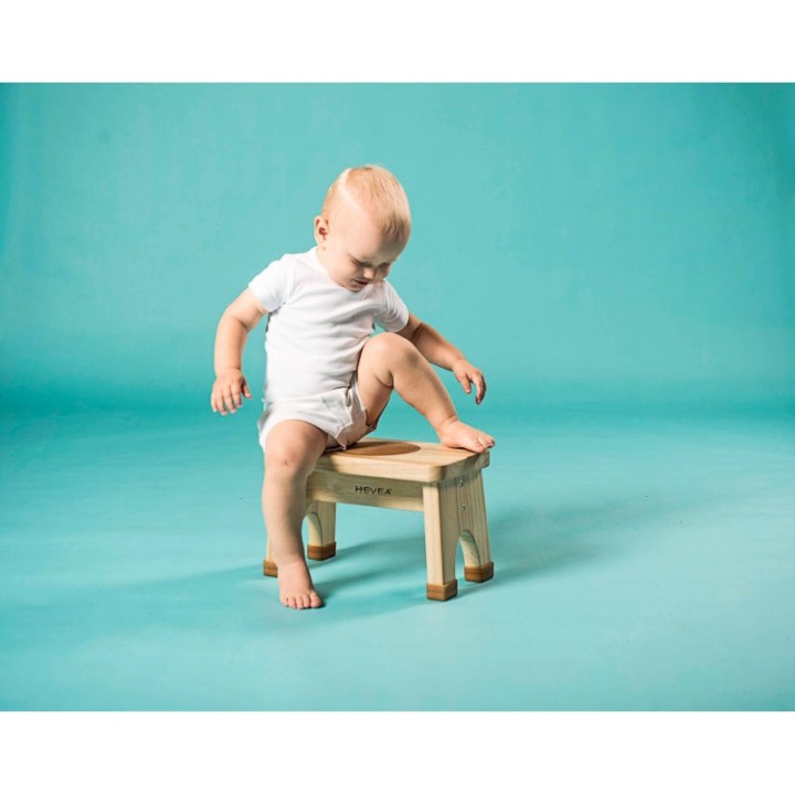 Sgabello in legno pesante con superficie antiscivolo in gomma naturale - 1pc - Hevea