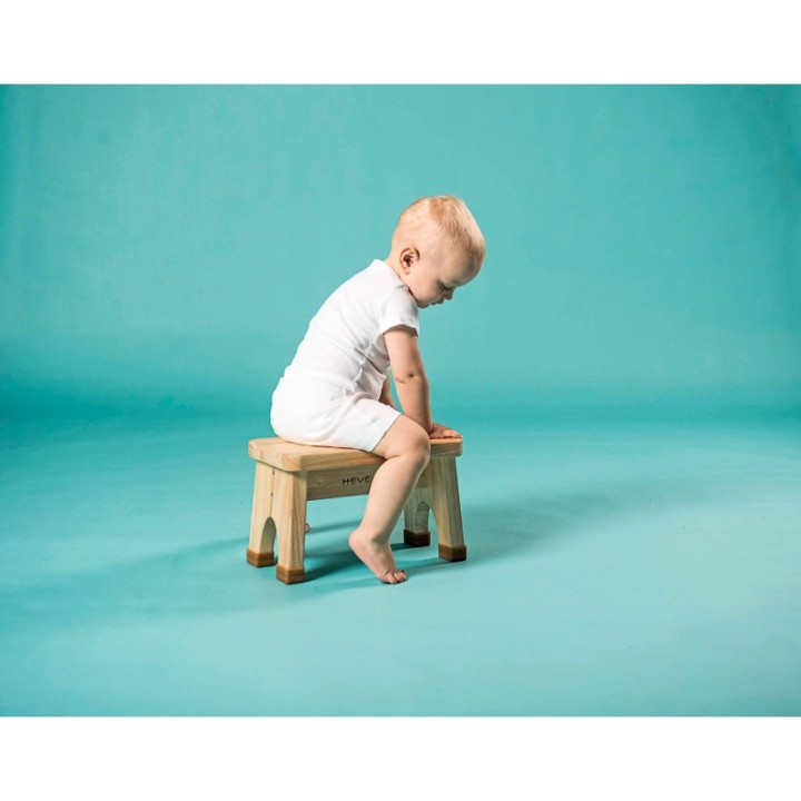 Tabouret en bois, ultra résistant et antidérapant en caoutchouc naturel - 1pce - Hevea