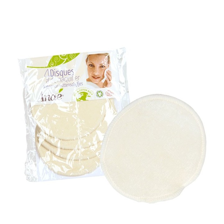 4 Disques à démaquiller en coton BIO - 4pces - Anaé
