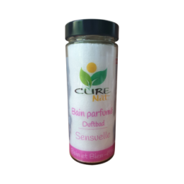 Sale da bagno profumato, Sensuale, Ylang-ylang e sale di epsom - Vaso di vetro da 550g - Curenat