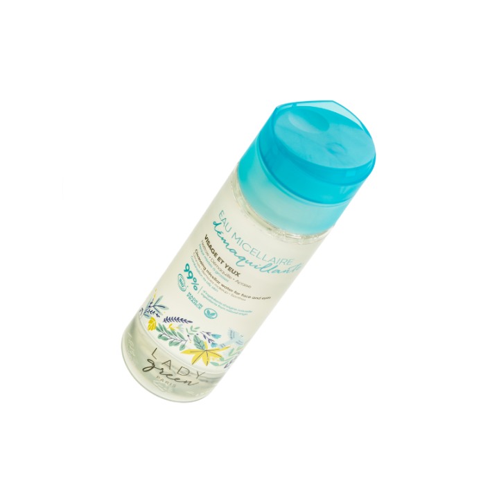Eau micellaire démaquillante BIO - Nettoie, démaquille, apaise - 200ml - Lady Green PARIS