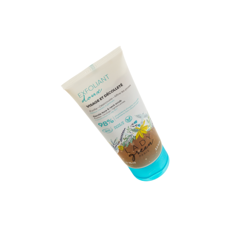 Bio-Sanftes Peeling - Reinigt, reinigt, verfeinert die Poren - 75ml - Lady Green