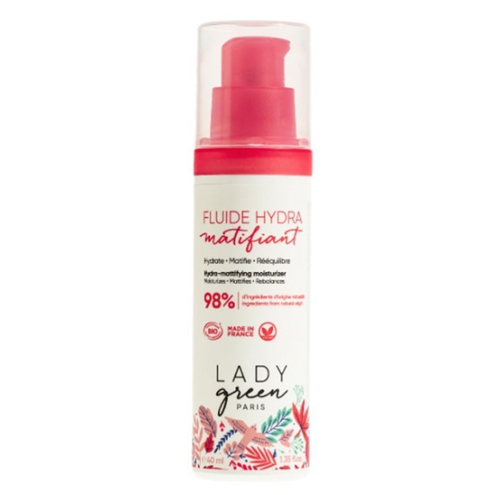 Bio-Mattendes Feuchtigkeitsfluid - Feuchtigkeitsspendend, mattierend, ausgleichend - 40ml - Lady Green