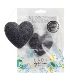 Eponge de Konjac pour le visage - Charbon de bambou - Lady Green