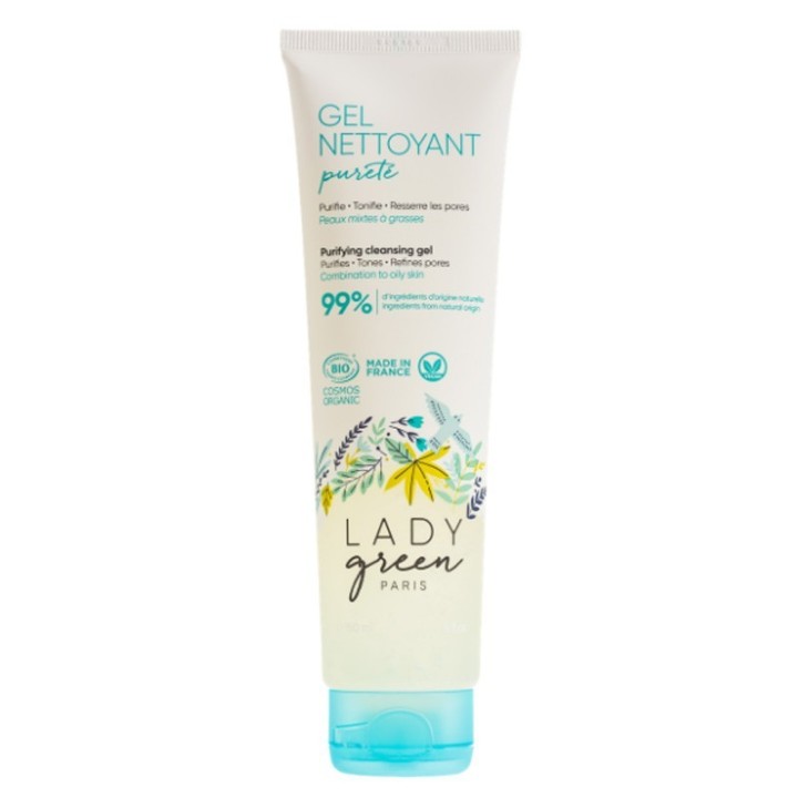 Purezza Gel detergente - Purifica, tonifica, restringe i pori - 150 ml - Lady Green