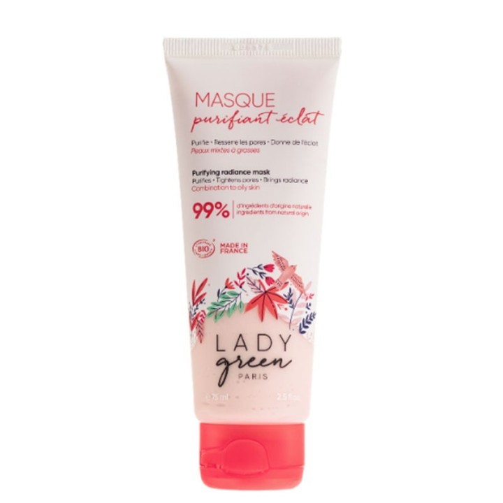 Maschera purificante, radiosità - Purifica, restringe i pori, dà luminosità - 75ml - Lady Green