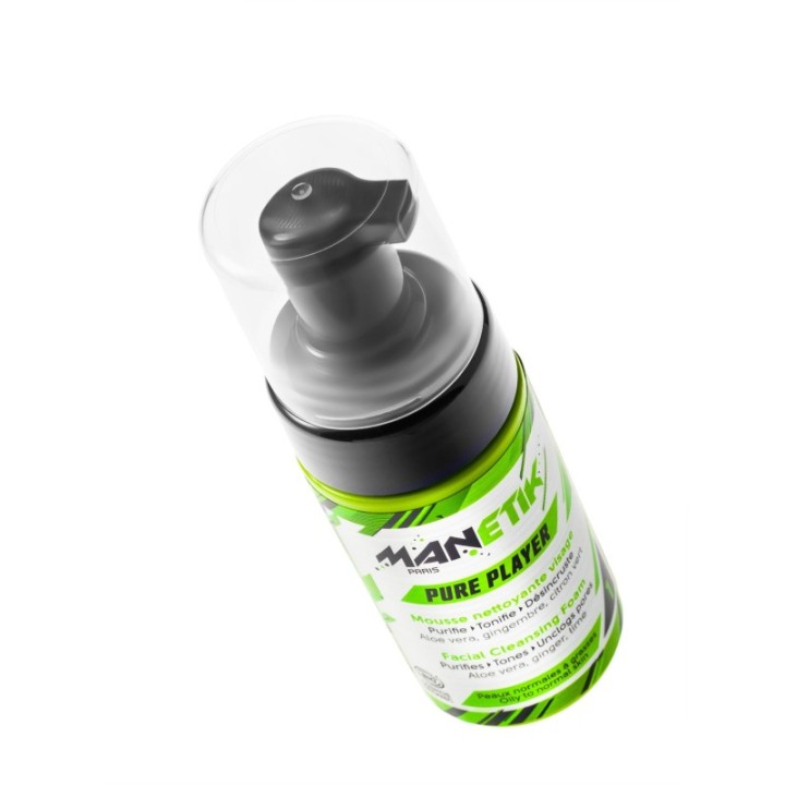 PURE PLAYER, Reinigungsschaum - Reinigt, tonisiert, scheuert - 100ml - ManEtik