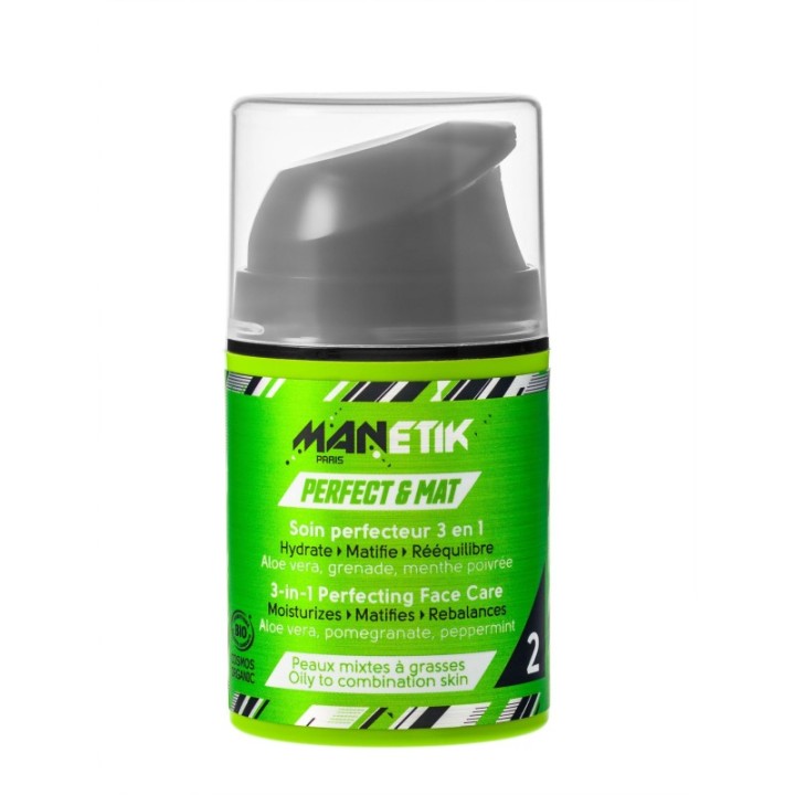 PERFECT & MAT, 3 in 1 Perfector Care, per giovani uomini - 50ml - ManEtik