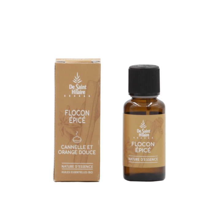Complexe d'huiles essentielles BIO pour diffusion, Flocon épicé - 30ml - De Saint-Hilaire