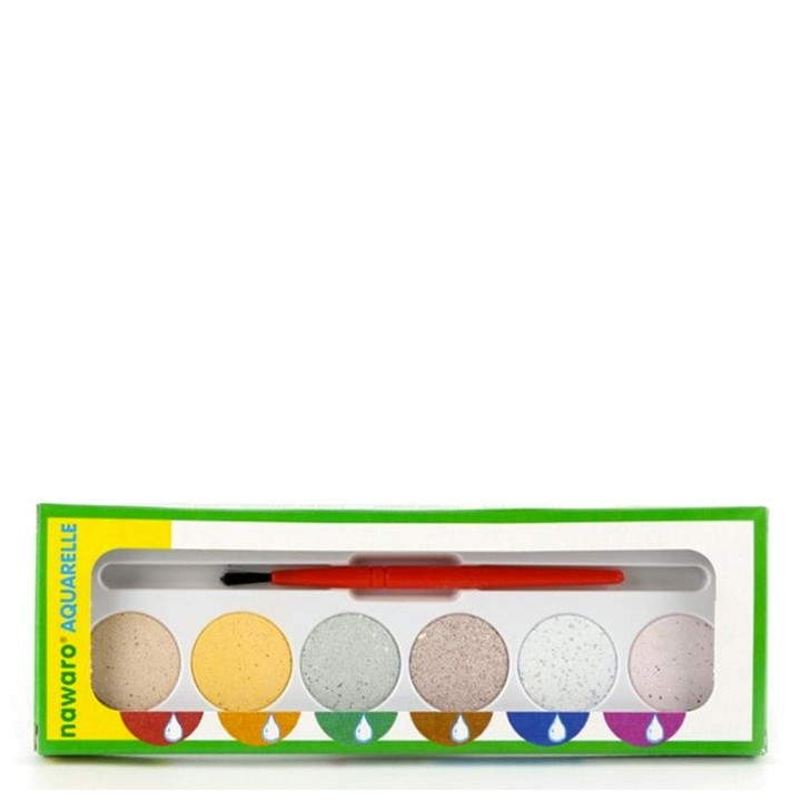 Aquarelle de peinture à base de matières naturelles (œufs, carton, papier…) - 6 couleurs - ökoNORM