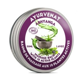 Balsamo Massaggio Ayurvedico, Abhyanga, con 18 erbe biologiche - 50ml - Ayurvenat