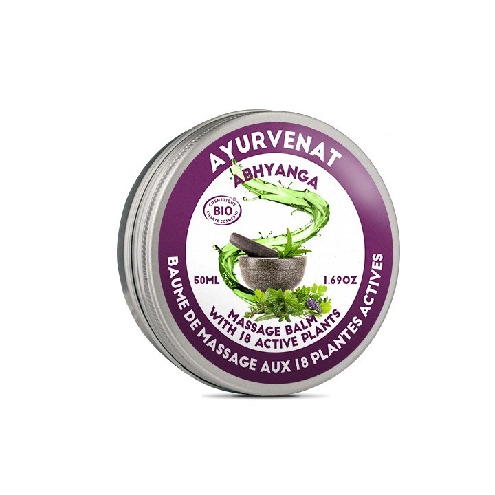 Ayurvedischer Massagebalsam, Abhyanga, mit 18 biologischen Kräutern - 50ml - Ayurvenat