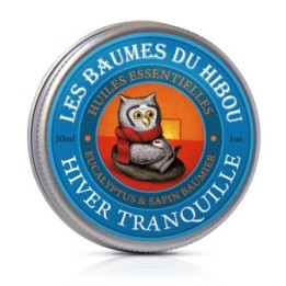 Balsamo da massaggio biologico, Inverno tranquillo - 30ml - Les baumes du Hibou