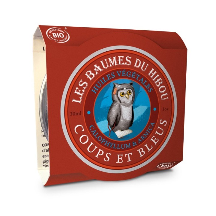 Baume de massage BIO, Coups et Bleus  - 30ml - Les baumes du Hibou