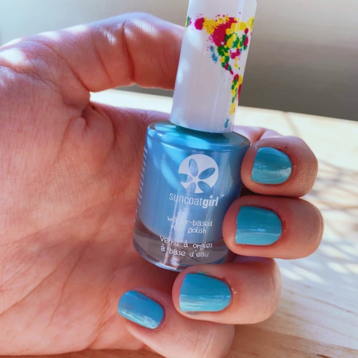 Vernis à ongles pelable pour enfants à base d'eau - Golden Sunlight, rouge avec paillettes - 9ml - SuncoatGirl