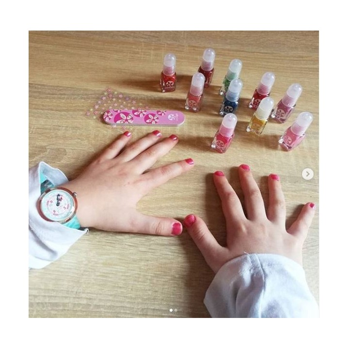 Abziehbarer Nagellack für Kinder, auf Wasserbasis und lösungsmittelfrei - Cherry Blossom, mandarine - 9ml - SuncoatGirl