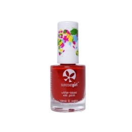 Vernis à ongles pelable pour enfants à base d'eau, sans solvants - Strawberry Delight, rouge crème  - 9ml - SuncoatGirl