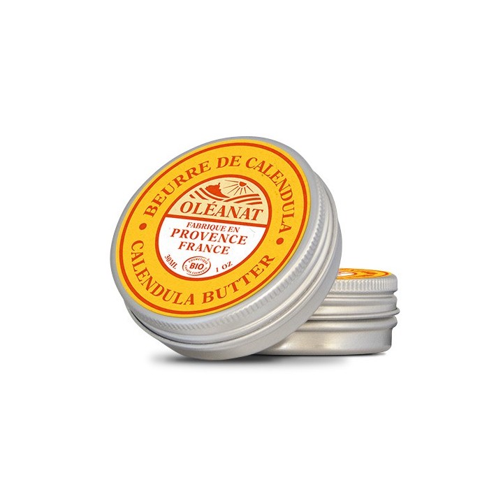 Beurre de calendula BIO, pour visage et corps - 30ml - Oléanat