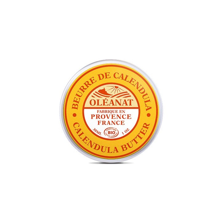 Beurre de calendula BIO, pour visage et corps - 30ml - Oléanat