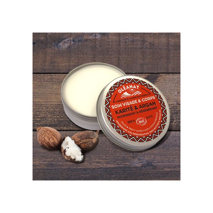 Bio-Shea- & Arganbutter für Körper und Gesicht - 100 ml - Oléanat