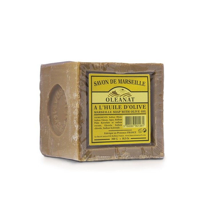 Authentique savon de Marseille, Vert à l'huile d'olive - 300g - Oléanat