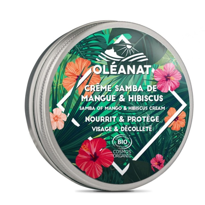 Bio-Samba-Creme mit Mango und Hibiskus, Vitalität und Geschmeidigkeit - 50ml - Oléanat