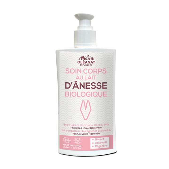 Eselsmilch-Körperlotion mit hypoallergenem Duft - 250ml - Oléanat