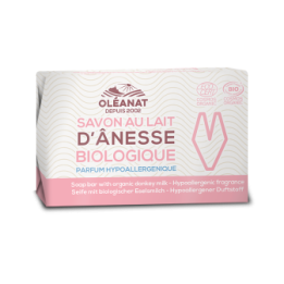 Savon BIO Lait d'ânesse & Karité, au parfum hypoallergénique  - 100g - Oléanat