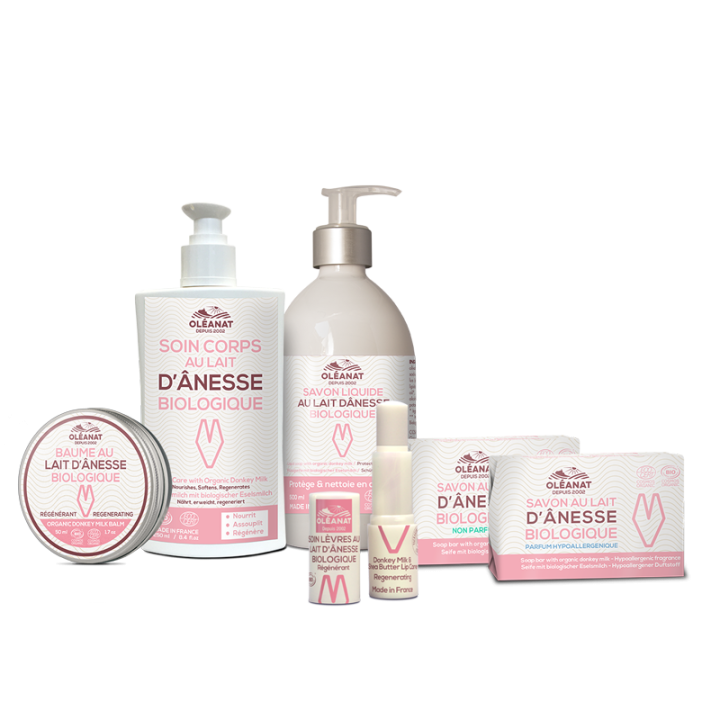 Savon BIO Lait d'ânesse & Karité, au parfum hypoallergénique  - 100g - Oléanat