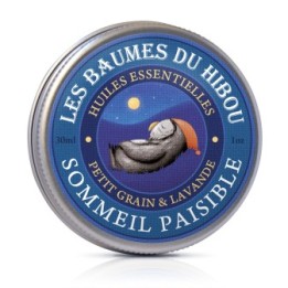 Balsamo per massaggi organici, sonno tranquillo - 30ml - Les baumes du Hibou