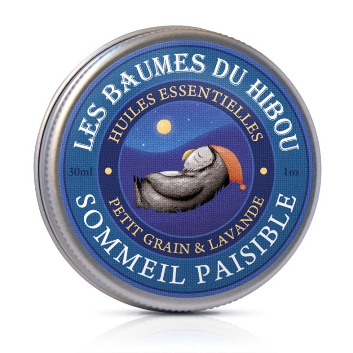 Balsamo per massaggi organici, sonno tranquillo - 30ml - Les baumes du Hibou