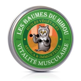 Bio-Massagebalsam, Muskel-Vitalität - 30ml - Les baumes du Hibou