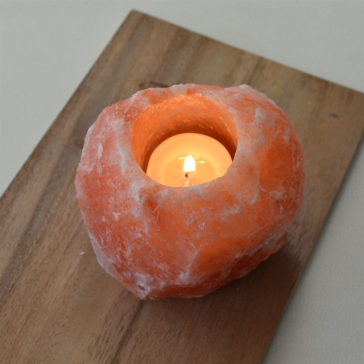 Portacandele in cristallo di sale dell'Himalaya, 500g - ZEN'Arôme