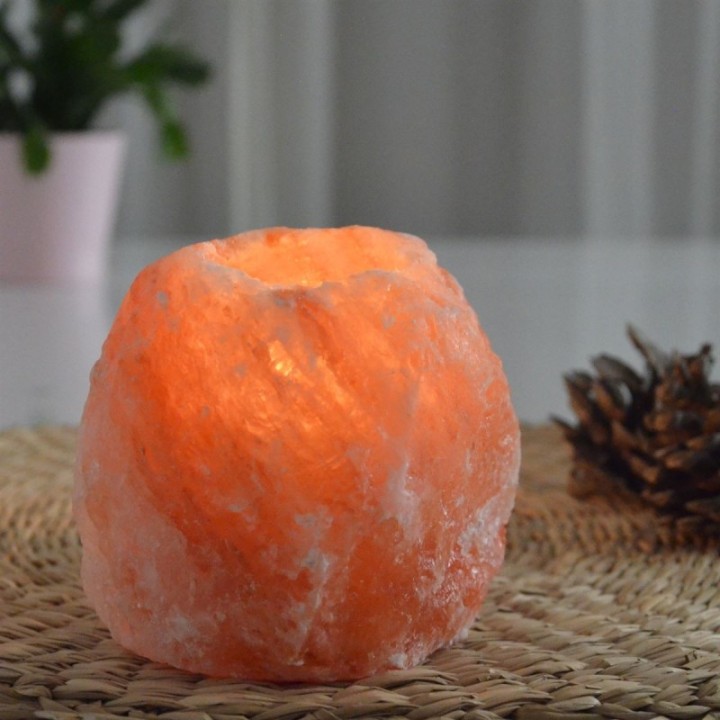 Portacandele in cristallo di sale dell'Himalaya, 500g - ZEN'Arôme