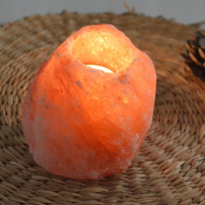 Himalaya-Salzkristall-Kerzenhalter, 500g - ZEN'Arôme