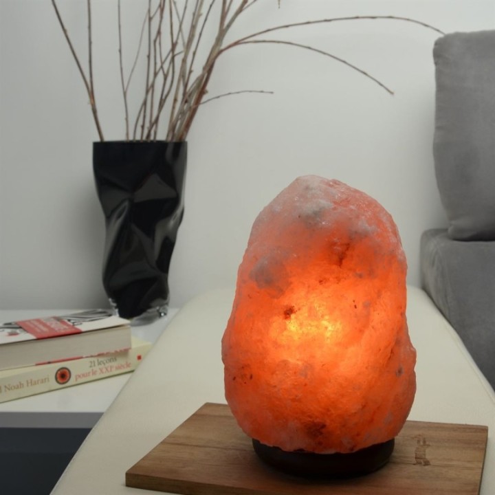 Lampe en cristal de sel de l'Himalaya, 2 à 3 kg - ZEN'Arôme