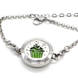 Bracciale in acciaio inossidabile per aromaterapia, CUP CAKE - ZEN'Arôme