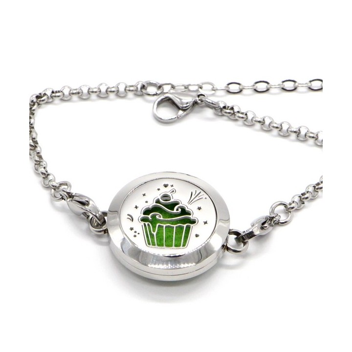 Bracciale in acciaio inossidabile per aromaterapia, CUP CAKE - ZEN'Arôme