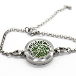 Bracelet d'Aromathérapie en inox, VERTIGE - ZEN'Arôme