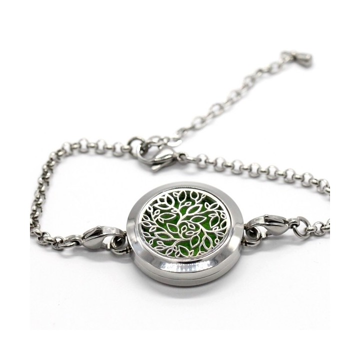 Bracelet d'Aromathérapie en inox, VERTIGE - ZEN'Arôme