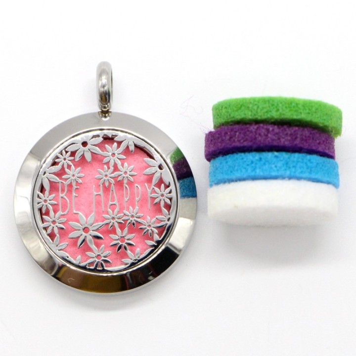 Aromatherapie-Armband aus Edelstahl, BE HAPPY - ZEN'Arôme