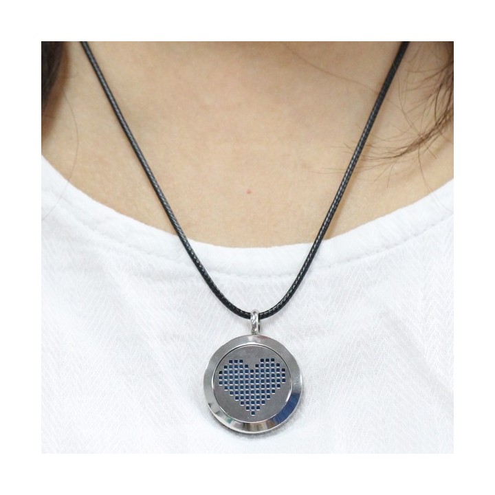 Bracciale in acciaio inossidabile per aromaterapia, COEUR PIXEL - ZEN'Arôme