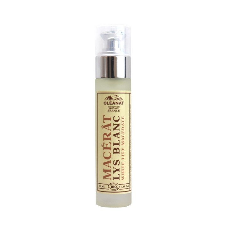 Macérât de Lys blanc BIO, protecteur et unificateur du teint - 50ml - Oléanat