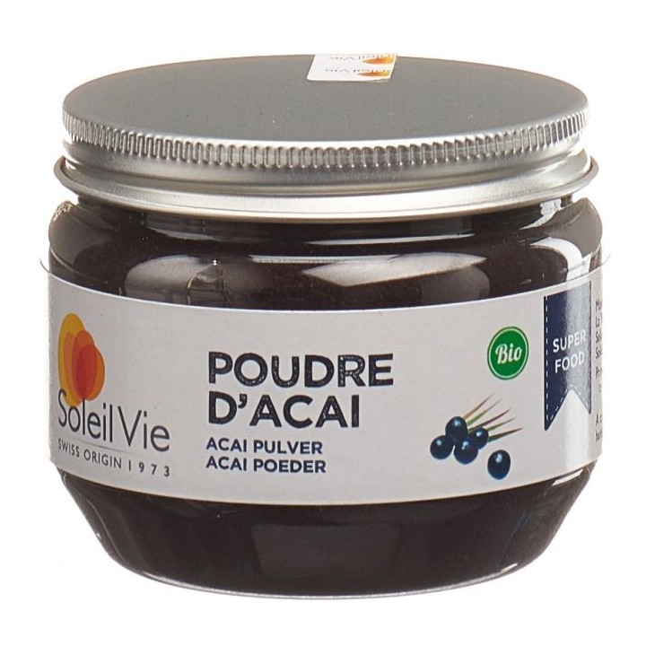 Bio-Acai-Pulver, Antioxidans, Energie & Transit - 80g - Soleil Vie