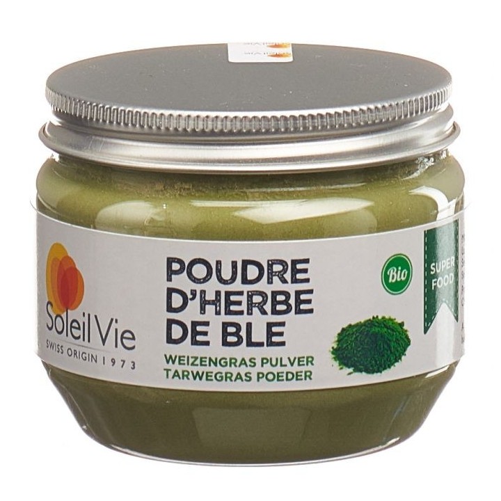 Bio-Weizengraspulver, voll mit Vitaminen und Mineralien - 70g - Soleil Vie