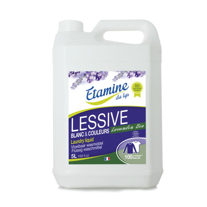 BIO-Waschmittel für Weisses & Buntes - 5L (100 Waschgänge) - Etamine du Lys